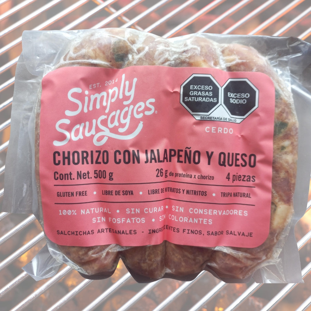 Chorizo Con Jalapeño y Queso 4 Pz