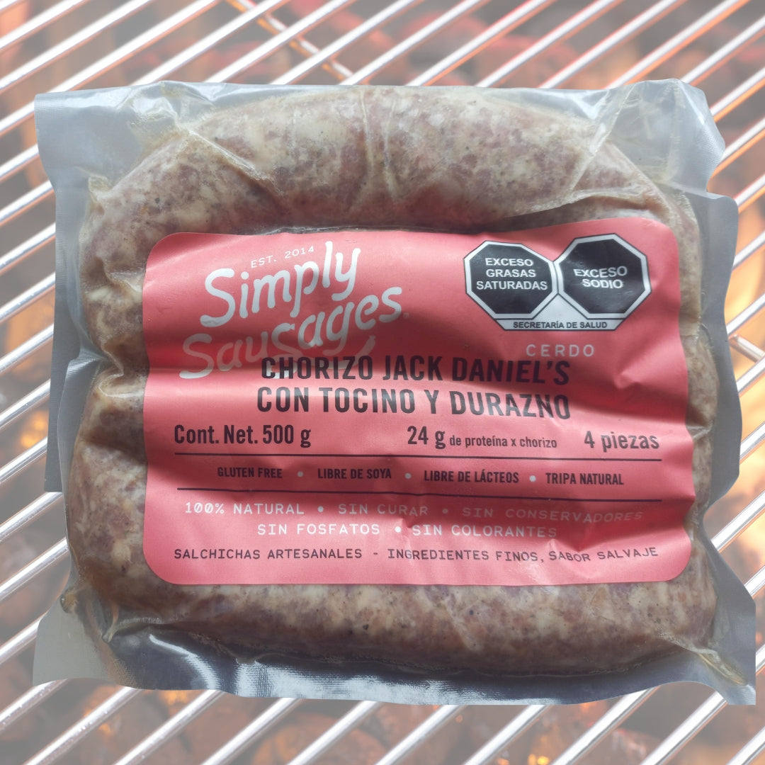 Chorizo Jack Daniel´s con Tocino y Durazno