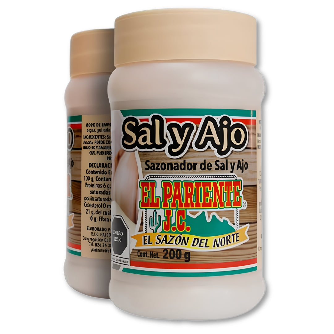 Sazonador sal con ajo de 200 g El Pariente
