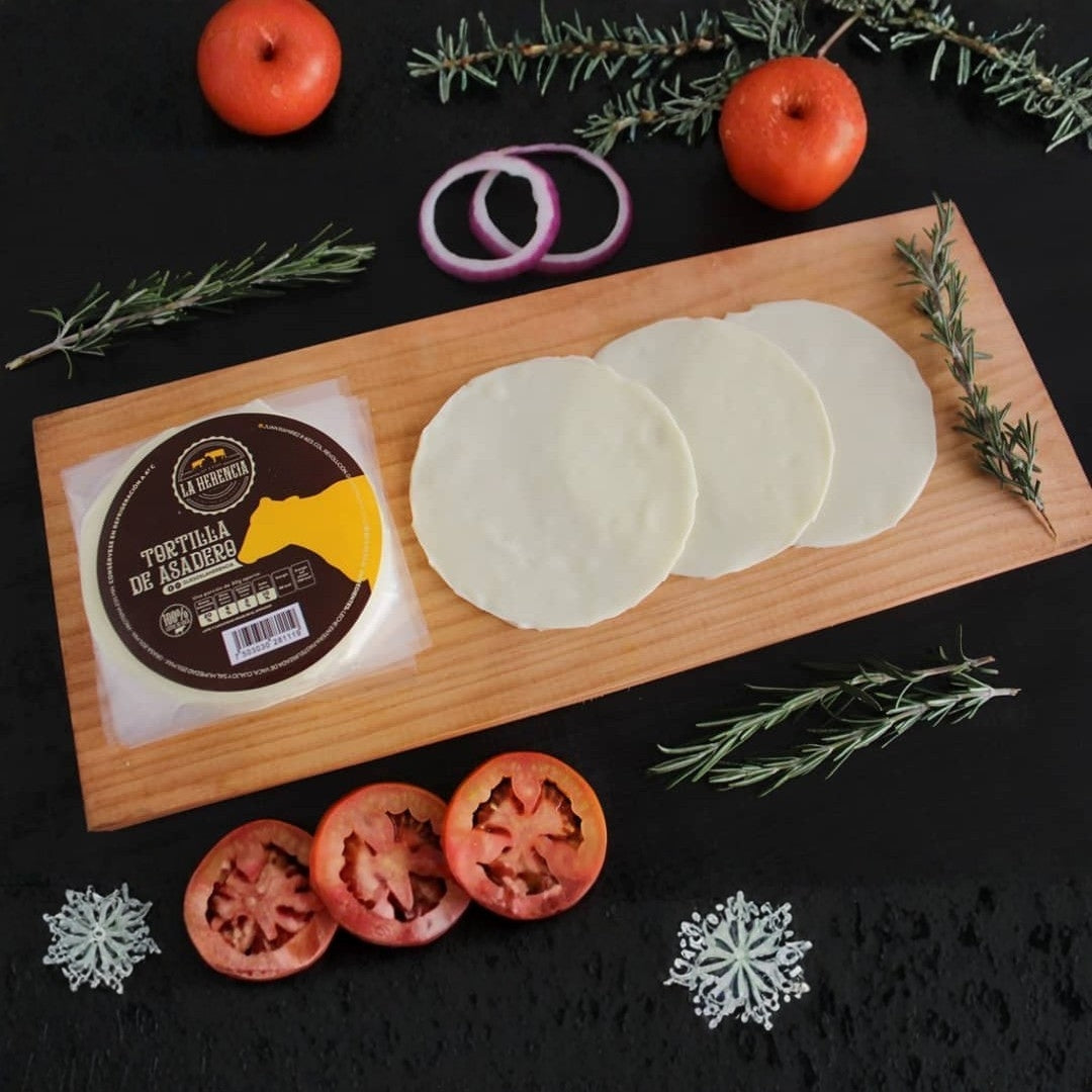 Tortilla de Queso Asadero Paq. 500 g La Herencia